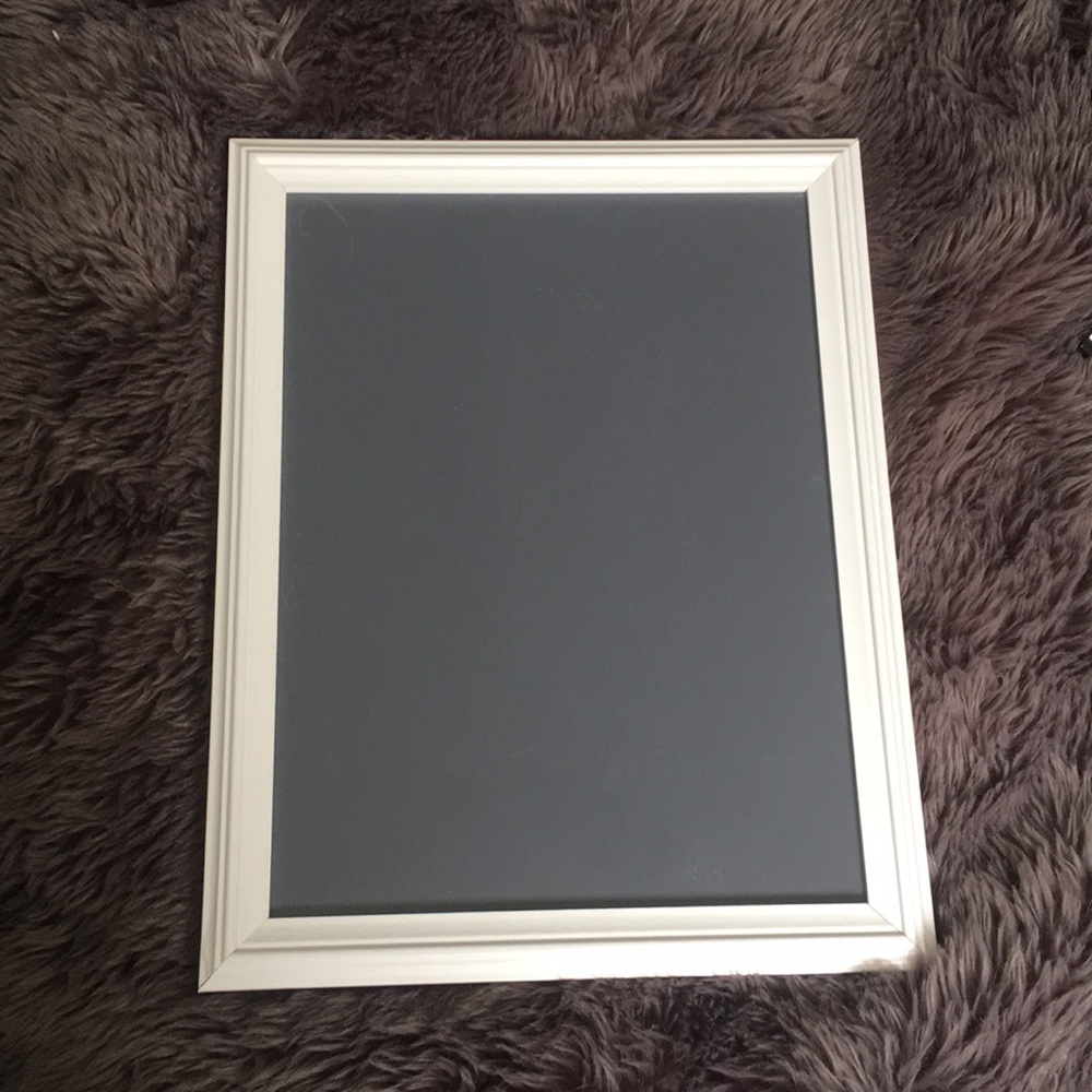 White framed chalkboard